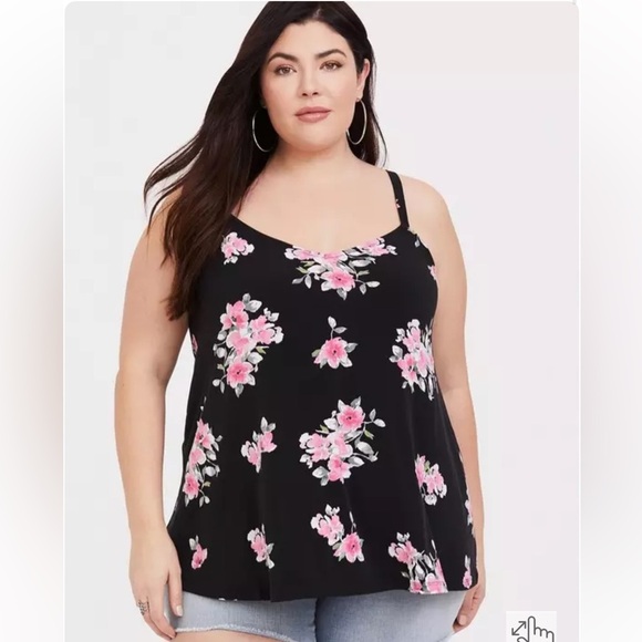 Torrid Floral Studio Knit Swing Cami - Picture 1 of 8